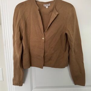 J. Crew Camel Button-Up Cardigan